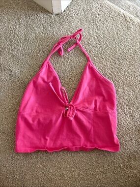 Garage Pink Halter Tank Top
